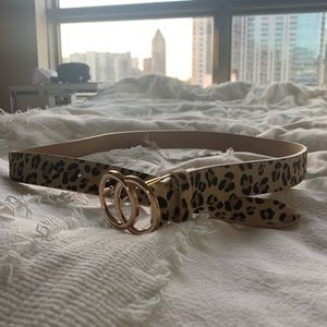 Altar’d State Cheetah Print Pony hair Belt
